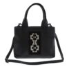 8BY/W Mini tote τσάντα με μαύρες υφαντές λεπτομέρειες