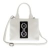 8WY/W Mini tote τσάντα με μαύρες υφαντές λεπτομέρειες