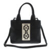8BY/B Mini tote τσάντα με λευκές υφαντές λεπτομέρειες