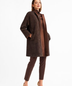 Μαντό μπουκλέ με διπλή μόστρα και σατέν λεπτομέρειες BELLA P