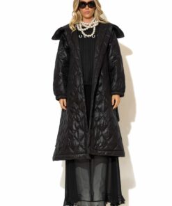 Μακρύ Παλτό Puffer Με Τσέπες C-THROU