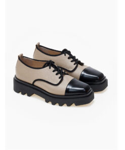 Derbies Taupe με Black Florentic Dore Shoes