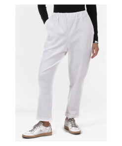 Unisex Παντελόνι Baggy με Ελαστική Μέση Λευκό Two and A Half